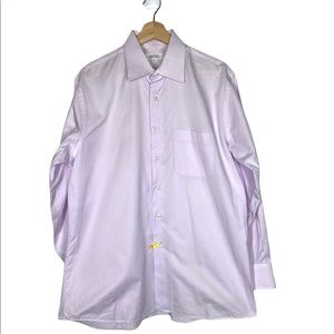 Barneys NewYork Men's Size 16 Lilac Purple Button Down Long Sleeved Shirt
